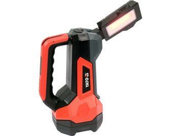 Фонарь светодиодный с ручкой 2в1 аккумул. YATO Li-Ion 3.7В, 8 АГод, 9реж, 600/1000Lm, зарядный USB-C YT-08548 фото