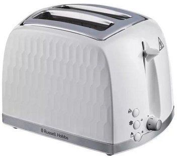 Тостер Russell Hobbs Honeycomb, 850Вт, пластик, широкие слоты, белый 26060-56 фото
