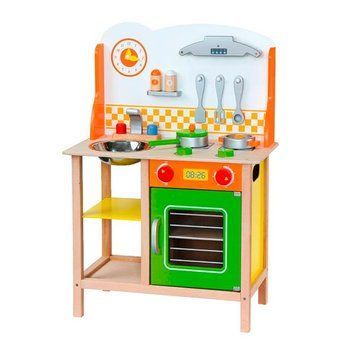 Дитяча кухня Viga Toys з дерева з посудом (50957FSC) dt_13168 фото