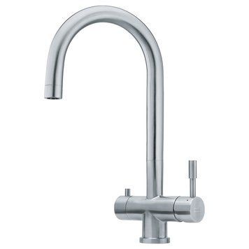Змішувач для кухні Franke Eos Clear Water , довж.виливу - 185мм, поворотний, 1+1фільтр, нерж (323905)