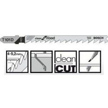 Пиляльне полотно Bosch Clean for Wood T 101 D 1шт(2608637877)