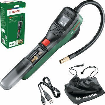 Автомобильный компрессор аккумуляторный Bosch EasyPump, 3.6 В, 3 Ач, 10.3 бар, 10 л/мин, 0.4кг 0.603.947.000 фото