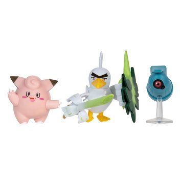 Набір ігрових фігурок POKEMON W18 - КЛЕФЕЙРІ, БЕЛДУМ, СІРФЕТЧ'Д