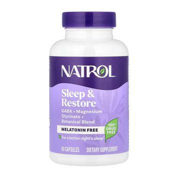 Sleep & Restore Melatonin Free &mdash; Комплекс для сну без мелатоніну (60 капсул)