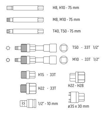 Набір для ремонту автомобільних генераторів, 13 шт. 11-167 фото