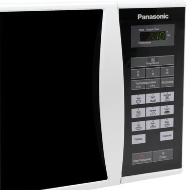 Мікрохвильова піч Panasonic, 25л, 800Вт, дисплей, відкрю ручкою, біло-чорний (391019) NN-ST342WZUE фото