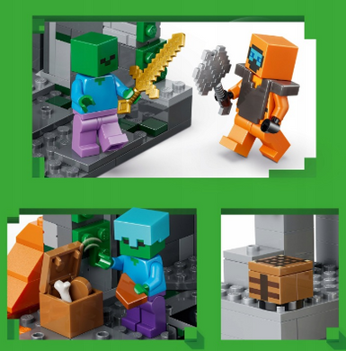 Конструктор LEGO Minecraft Подземелье зомби 284 Подробности ( 21587 )