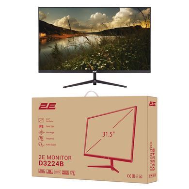 2E Монітор 31.5" D3224B 2xHDMI, DP, IPS, 2560x1440, 75Hz, 5ms, FreeSync (377117) 2E-D3224B-01.UA фото