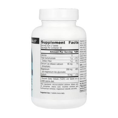 Magnesium Glycinate - 60 tabs Source Naturals