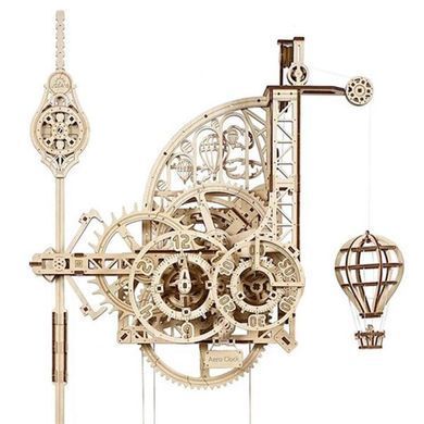 Дерев'яний механічний 3D конструктор Ugears Аеро Годинник (70154) dt_93622 фото