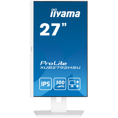 27" 16:9 IPS РК монітор, 1920х1080, 0.4 мс (MPRT), 100 Гц, FreeSync, 1xHDMI/1xDP/4xUSB 3.2, SP 2x2 В IIYAMA XUB2792HSU-W6 3724093 фото