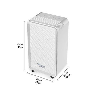 MYCOND Осушувач повітря Roomer Smart 12 побутовий, 12л.на добу, 120м3/год, 25м2, дисплей, ел. кер-ня, Wi-Fi, таймер, авто вимк., білий (369687) ROOMER_SMART_12 фото