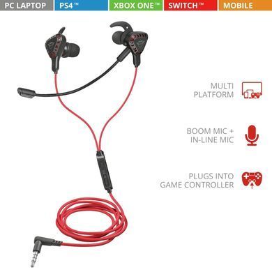 Гарнітура Trust GXT 408 Cobra Multiplatform 3.5мм RED (313870) 23029_TRUST фото
