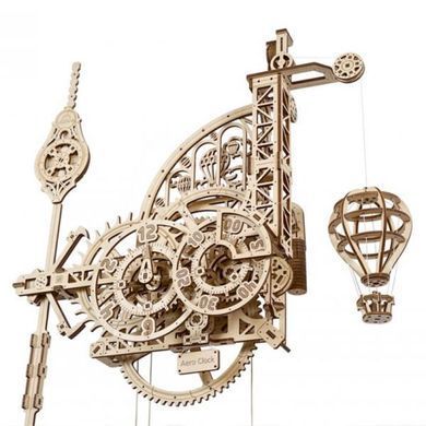 Дерев'яний механічний 3D конструктор Ugears Аеро Годинник (70154) dt_93622 фото