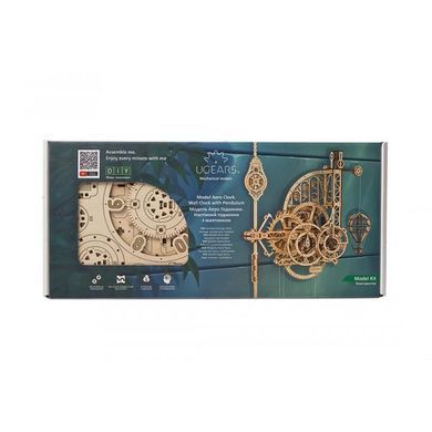 Дерев'яний механічний 3D конструктор Ugears Аеро Годинник (70154) dt_93622 фото