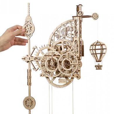 Дерев'яний механічний 3D конструктор Ugears Аеро Годинник (70154) dt_93622 фото