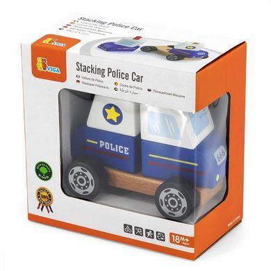 Дерев'яна пірамідка Viga Toys Поліцейська машинка (50201) dt_543 фото