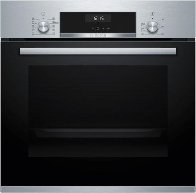 Bosch Духовой шкаф электрический, 66л, A, дисплей, конвекция, телескопические направляющие, нержавеющая сталь HBJ558YS3Q фото