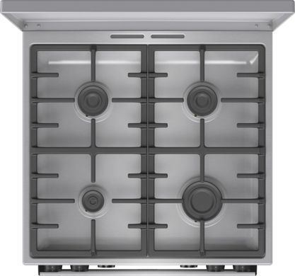 Gorenje Плита комбінована, 71л, 60x60см, дисплей, чавун,з кришкою, програматор IconLed,нерж (385821) GKS6C71XF фото