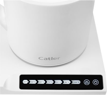 Електрочайник CATLER 0.6л, Strix, заварник, нерж. сталь, підтримка температури, сенс. керув., білий (384441) BM500CHARLOTTA фото