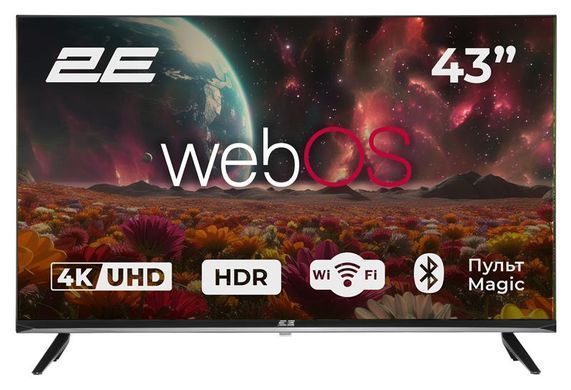 Телевізор 43" 2E LED 4K 60Hz Smart WebOS Black (387404) 2E-43A07KUW фото