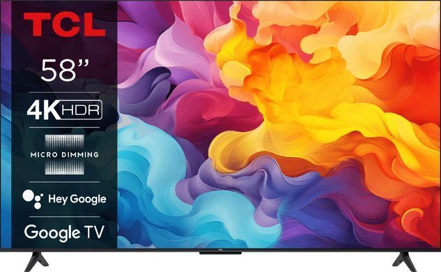 TCL Телевизор 58" LED 4K 60Hz Smart Google TV Titan 58V6B фото