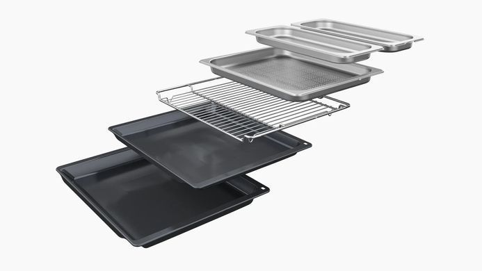 Bosch Духова шафа електрична, 71L, A+, дисплей, конвекція, пара, чорний (367829) HSG7361B1 фото