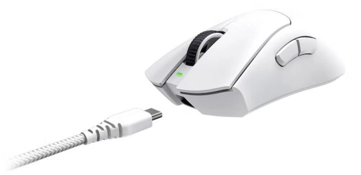 Razer Миша Deathadder V3 Pro, USB-A/WL/BT, білий (369452) RZ01-04630200-R3G1 фото