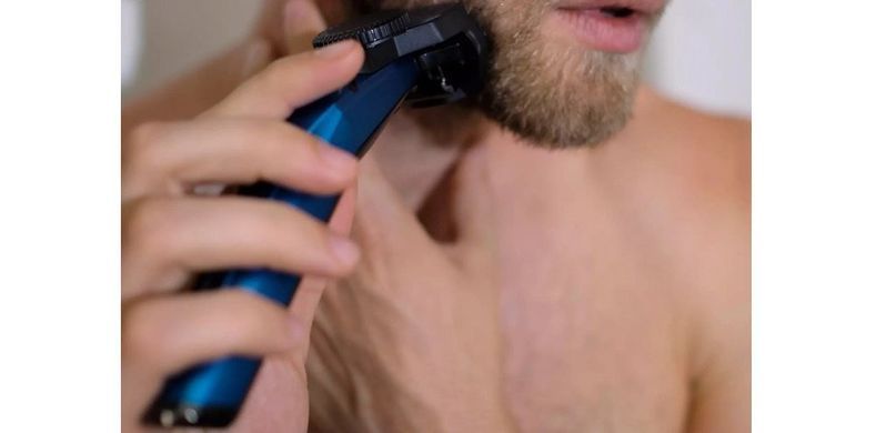 BaByliss Тример для стрижки бороды, 1 насадка, футляр, синий