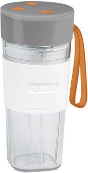 Sencor Блендер портативний для смузі 50Вт, чаша-330мл, USB, біло-сірий (380874) SBL150WH фото