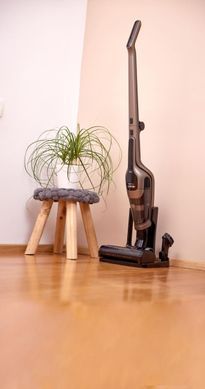 Пылесос Gorenje беспроводный, 176Вт, конт пыль -0.6л, автон. раб. до 70мин, HEPA, 2 в 1, подсветка, индикатор, щетка- электротурбо, бронзы SVC288191FSIIGO фото