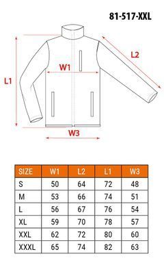 Толстовка робоча NEO TOOLS 81-517 OUTDOOR, softshell, поліестер XXL