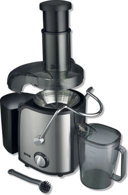Gorenje Соковитискач відцентрований 800Вт, чаша-1.1л, жмих-1.5л, жолоб на ціле яблуко, пластик/метал, чорний (376355) JC805EII фото