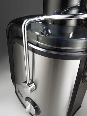 Gorenje Соковитискач відцентрований 800Вт, чаша-1.1л, жмих-1.5л, жолоб на ціле яблуко, пластик/метал, чорний (376355) JC805EII фото