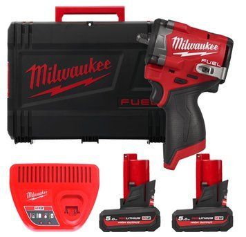 Гайковерт акумуляторний безщітковий 3/8'' MILWAUKEE, M12 FCIWF38G3-502X, 745Нм, з кільцем (зарядний пристрій С12 С, 2 акумулятор 4933493452 фото