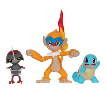 Набір ігрових фігурок POKEMON W18 - ПОНЬЯРД, СКВІРТЛ, МОНФЕРНО