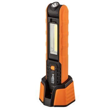 Лампа для мастерской аккумуляторная NEO 99-065, COB 500 люмен, 2600 мАч, USB, крючок и магнит 99-065 фото