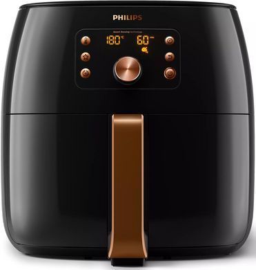 Мультипечь Philips Premium XXl, 2225Вт, чаша-7.3л, сенсорное управл., пластик, черно-золотой. HD9867/90 фото