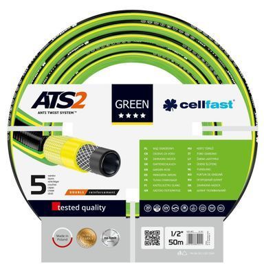 Шланг садовий Cellfast GREEN ATS 1/2" 50м 5 шарів до 30бар -20&hellip;+60&deg;C (360717) 15-101 фото