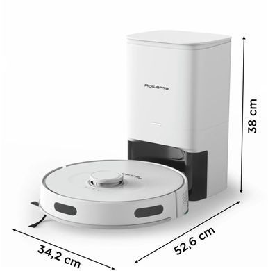Rowenta Робот-пилосос миючий X-Plorer Serie 75 S+, 2700ПаВт, h=9.5см, 0.3л, конт пил -0.3л, автон. робота до 120хв, білий (362095) RR8587WH фото