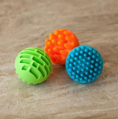 Прорізувач-брязкальце Fat Brain Toys Sensory Rollers Сенсорні кулі 3 шт. (F161ML) dt_13633 фото