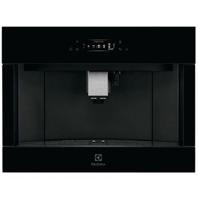 Electrolux Кофемашина встраиваемая, 2,5л, зерно+мол., автомат.капуч, дисплей, сенсорное управл., подсветка, черный KBC85Z фото
