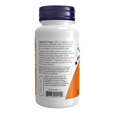 Л-Теанін NOW Foods (L-Theanine) 100 мг 90 капсул