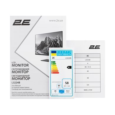 2E Монітор 31.5" L3224B 2xHDMI, DP, VA, 3840x2160, MM (377118) 2E-L3224B-01.UA фото