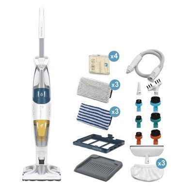 Rowenta Пылесос пароочиститель Clean&Steam Multi, 1700Вт, конт пыль -0,5л, микрофильтр, 7 насадок, белый RY8561WH фото