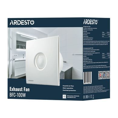Вытяжной вентилятор Ardesto BFC-100W (371053)