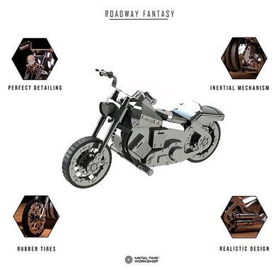Колекційна модель-конструктор Metal Time Harley Davidson Roadway Fantasy Мотоцикл механічний (MT012) dt_96314 фото