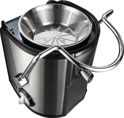 Gorenje Соковитискач відцентрований 800Вт, чаша-1.1л, жмих-1.5л, жолоб на ціле яблуко, пластик/метал, чорний (376355) JC805EII фото
