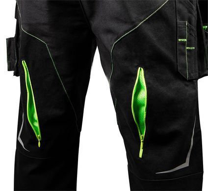 Рабочие брюки NEO TOOLS 81-234, хлопковые, усиления Cordura, вентиляция, светоотражатели 3M, сертификация CE