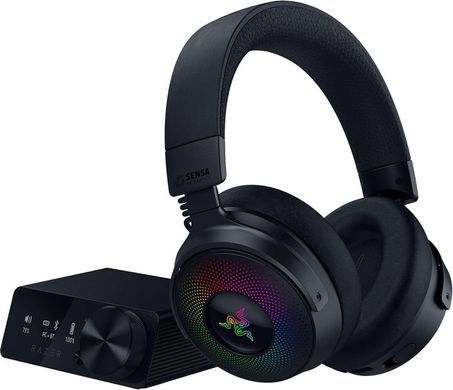 Гарнітура ігрова Razer Kraken V4 Pro, mini-jack/USB-A/BT/WL, RGB, чорний (385214) RZ04-05160100-R3M1 фото